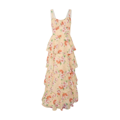 Yellow Floral Maxi Dress