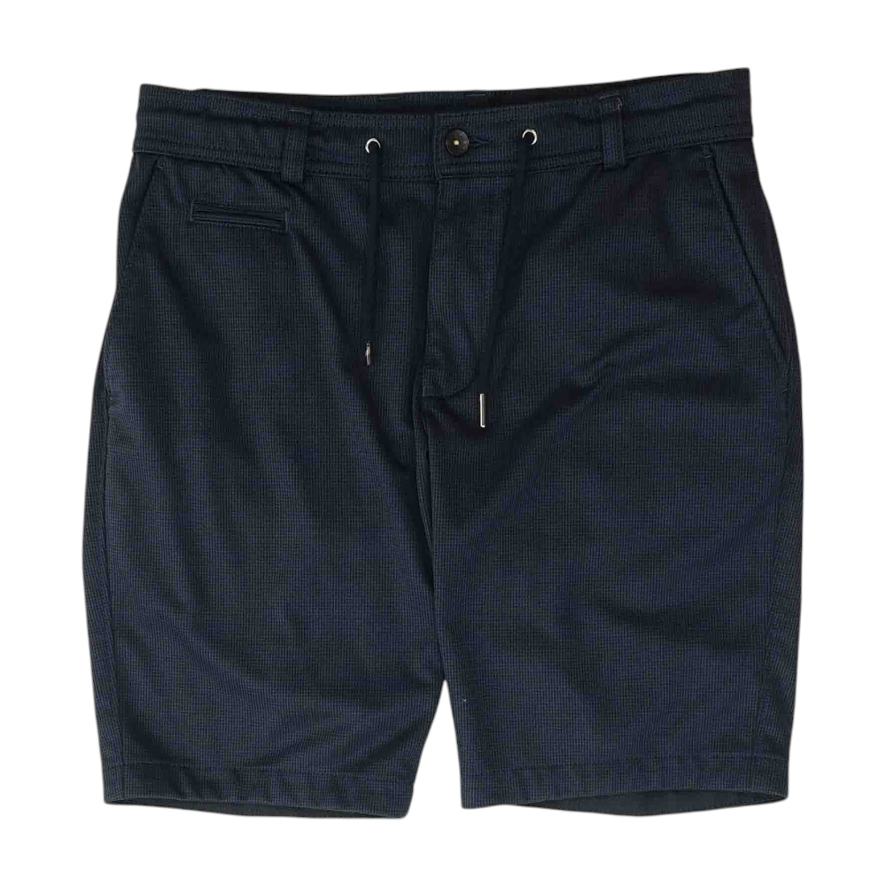 Navy Geometric Casual Shorts