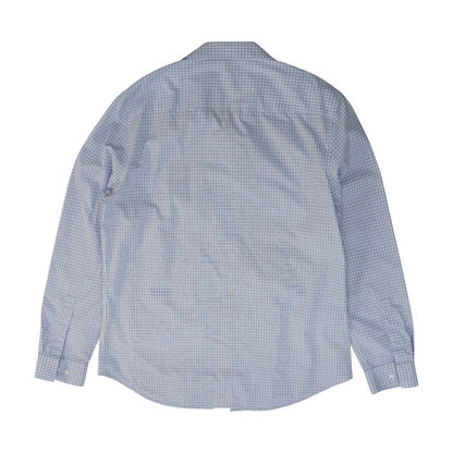 White Check Long Sleeve Button Down