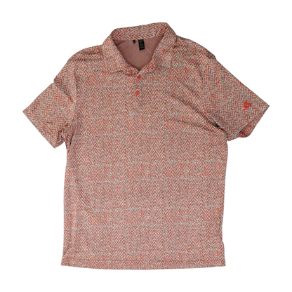 Pink Chevron Short Sleeve Polo