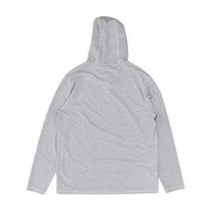Gray Striped Hoodie Pullover