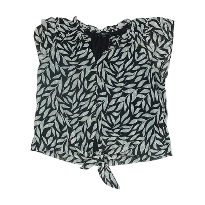 Black Abstract Button Down
