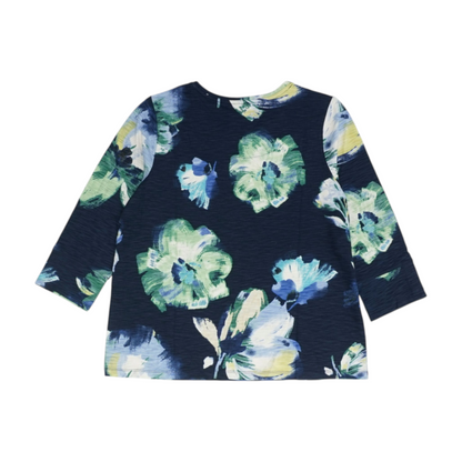 Navy Floral Blouse