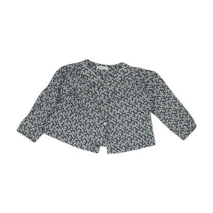 Navy Floral Blouse