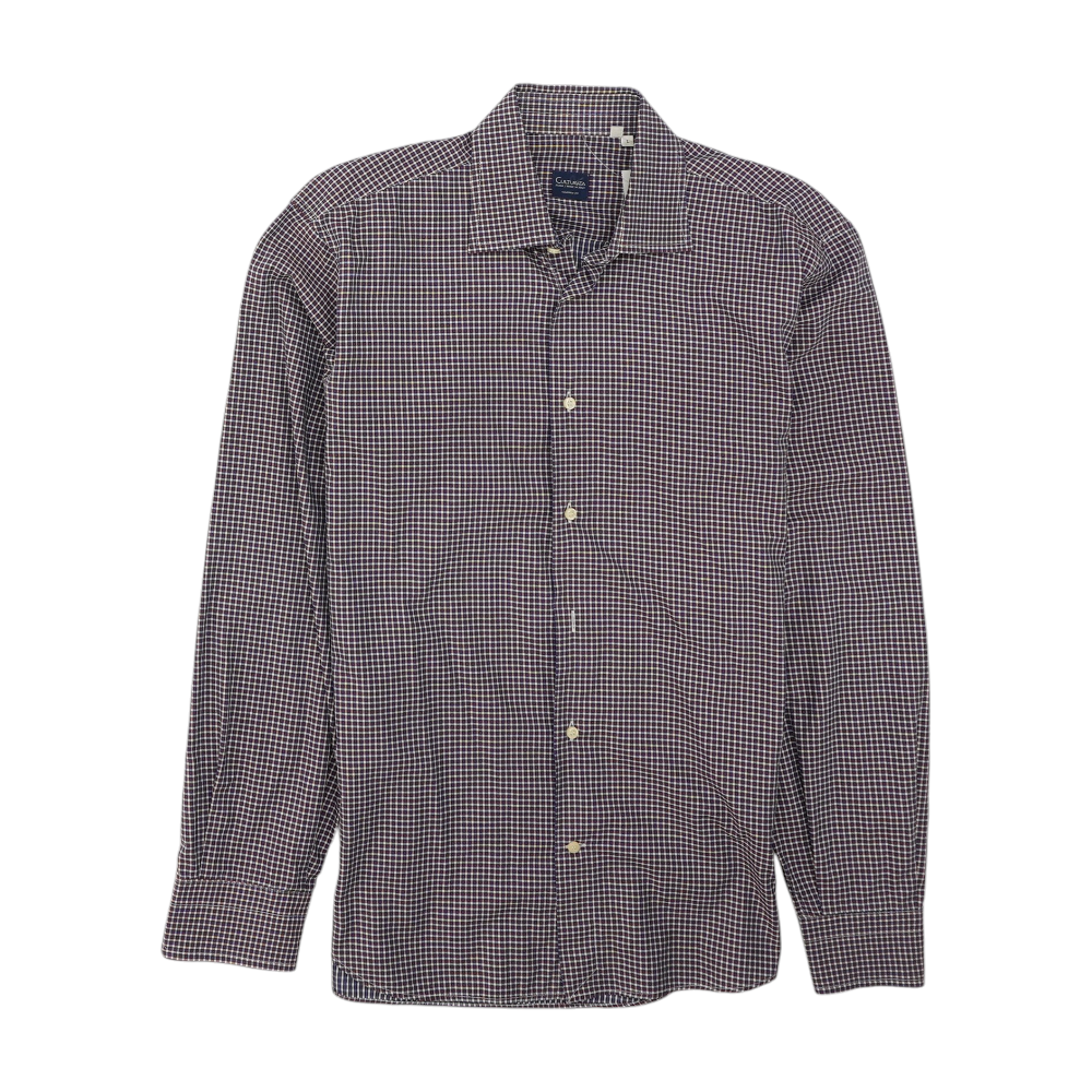 Purple Plaid Long Sleeve Button Down