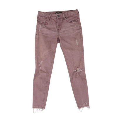 Purple Solid Jeans