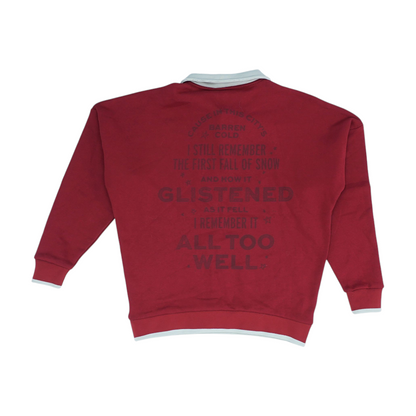Red Solid 1/4 Zip Pullover