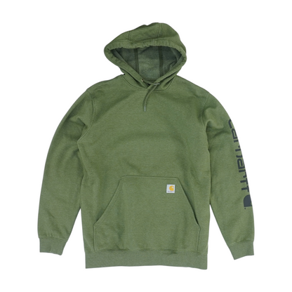 Green Solid Hoodie Pullover