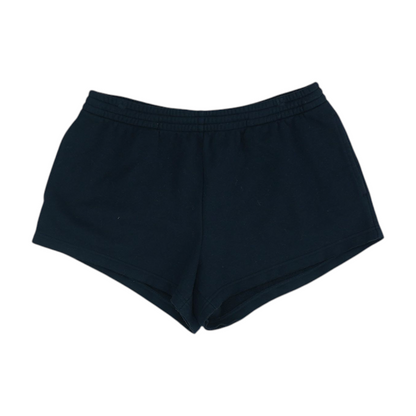 Black Solid Knit Shorts