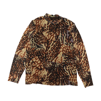 DG2 Brown Plus Size Print Blouse – Image 1