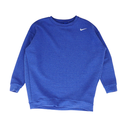 Blue Solid Sweatshirt Pullover