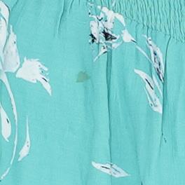 Green Floral Relaxed Pants