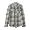 Gray Plaid Long Sleeve Button Down