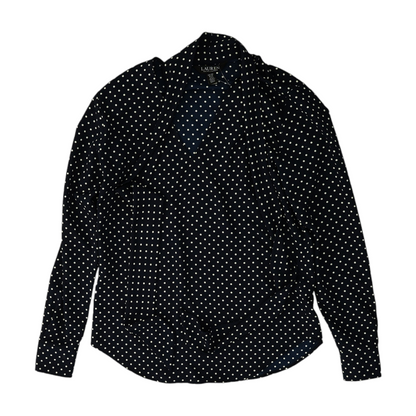 Navy Polka Dot Blouse