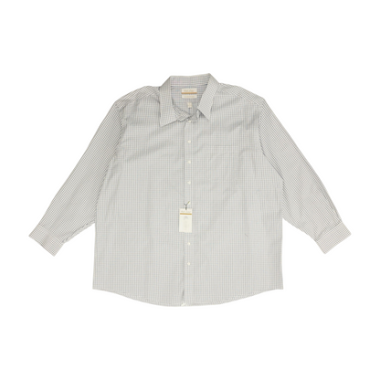 White Check Long Sleeve Button Down