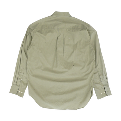 Tan Solid Long Sleeve Button Down