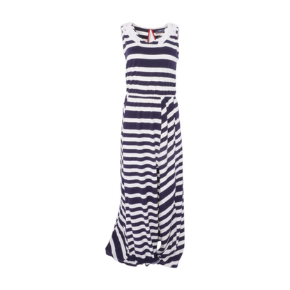 Navy Striped Maxi Dress