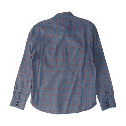 Blue Plaid Long Sleeve Button Down