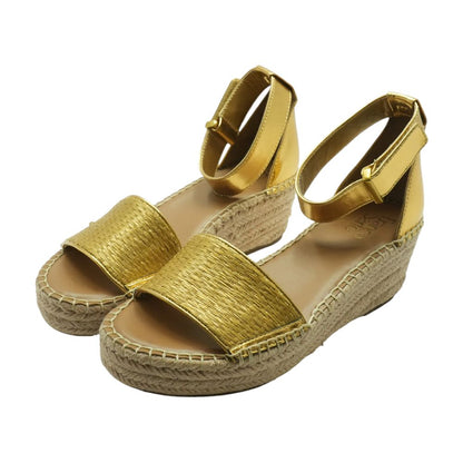 Gold Wedged Sandals