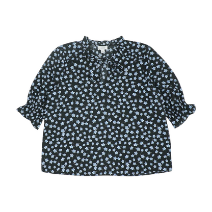 Black Floral Blouse