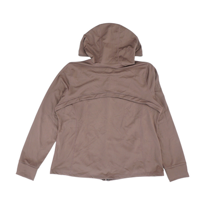 Brown Plus Size Solid Active Jacket