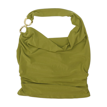 Green Cropped Blouse