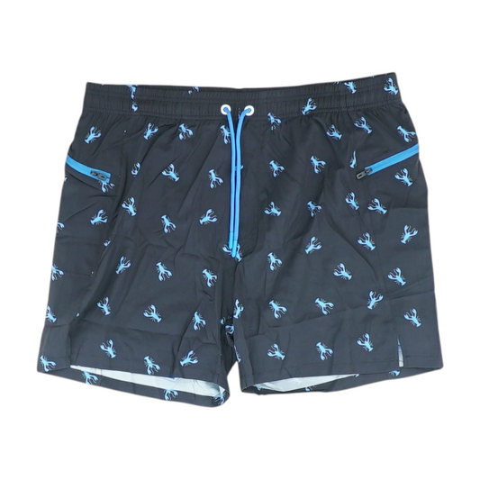 Black Print Swim Bottom