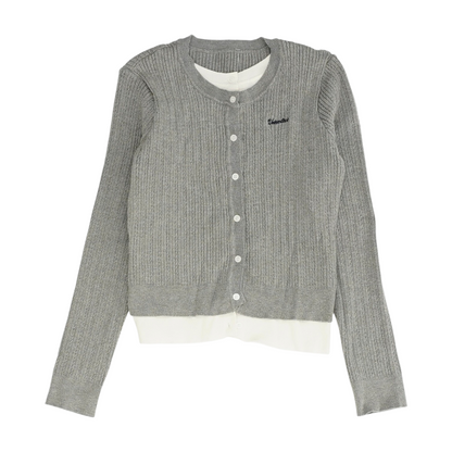 Gray Cardigan Sweater