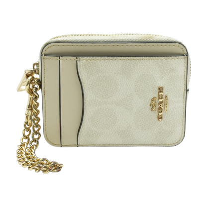 Beige Card Case Wallet