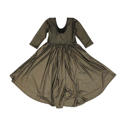 Bronze Solid Dress