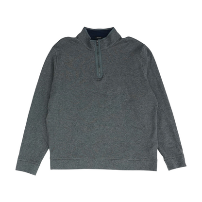Gray Solid 1/4 Zip Pullover