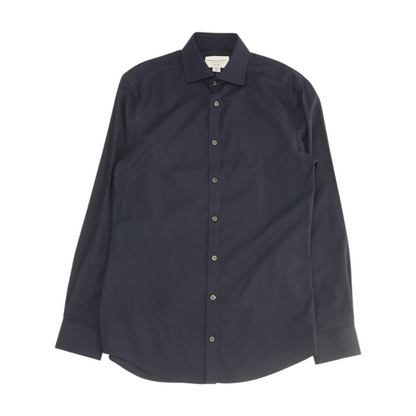 Navy Solid Long Sleeve Button Down