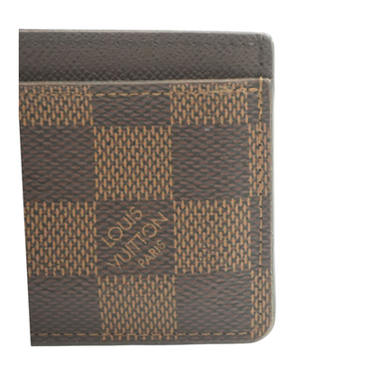 Damier Ebene Canvas RFID Card Holder