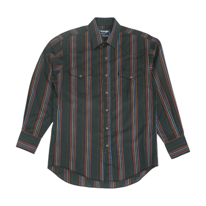 Black Striped Long Sleeve Button Down