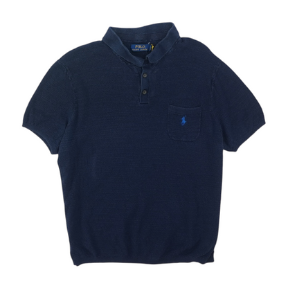 Navy Solid Short Sleeve Polo