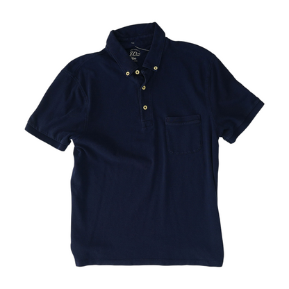 Navy Solid Short Sleeve Polo