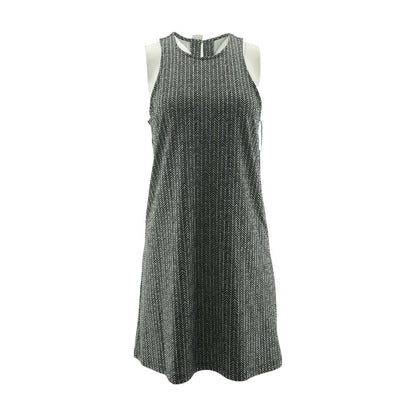 Black Herringbone Mini Dress