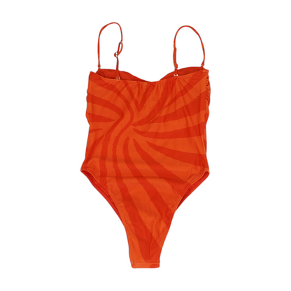 Orange Print One-Piece