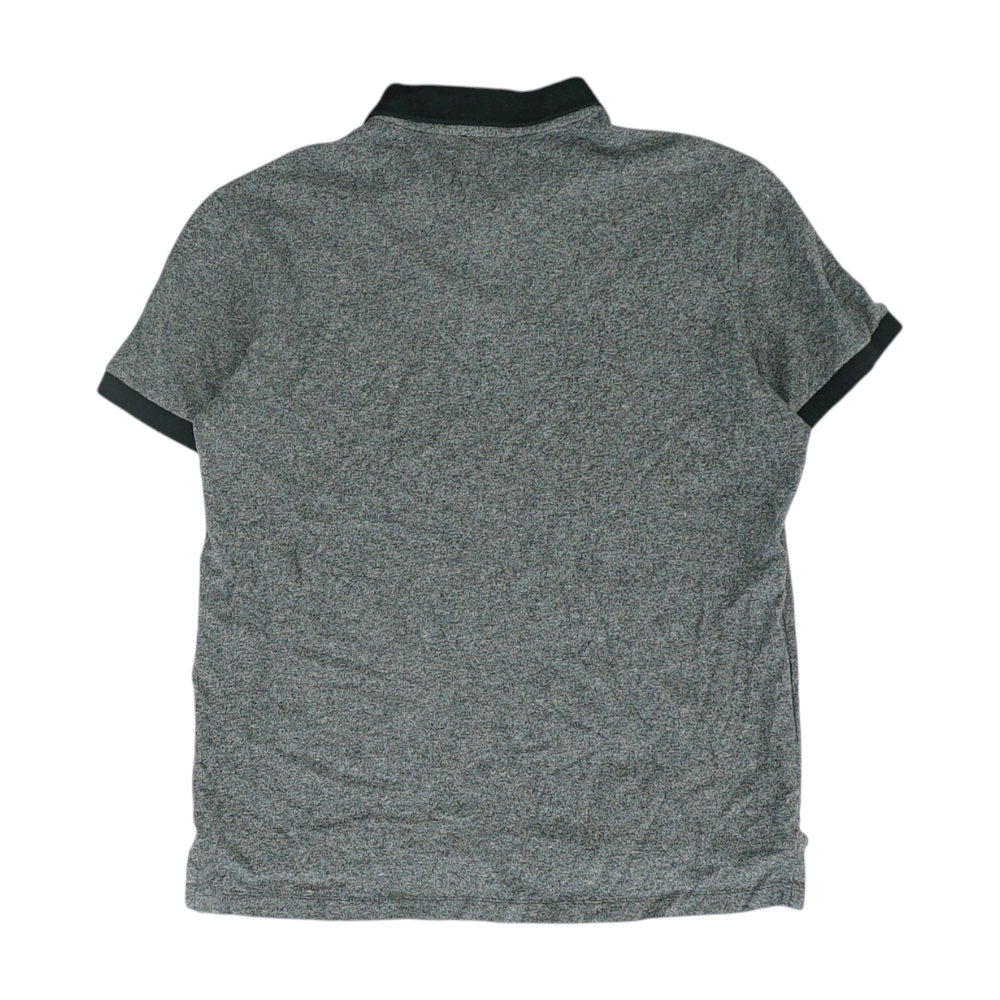 Gray Solid Short Sleeve Polo
