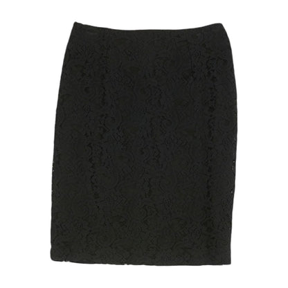 Black Solid Mini Skirt
