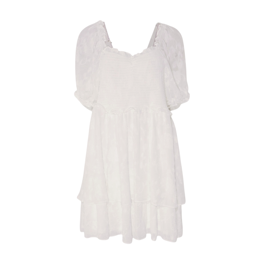 White Plus Floral Mini Dress