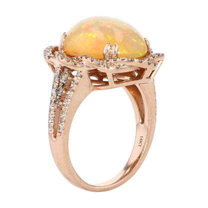 5 3/8 ctw 14K Rose Gold Opal Fashion Ring