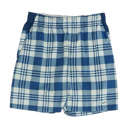 Blue Plaid Active Shorts