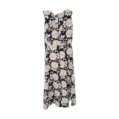Black Floral Midi Dress