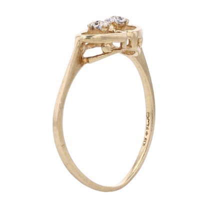 10K Yellow Gold Diamond Fashion Ring