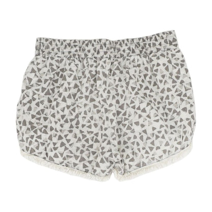 Beige Geometric Shorts