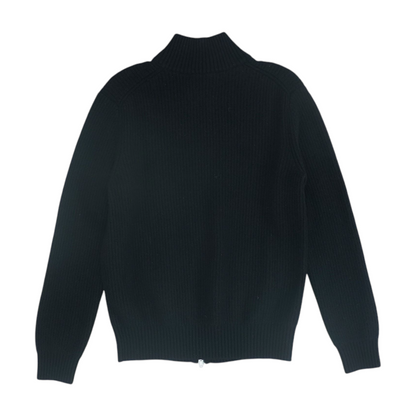 Black Solid Pullover Sweater
