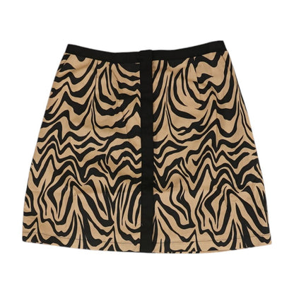 Ivory Animal Print Mini Skirt