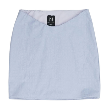 Lavender Animal Print Mini Skirt