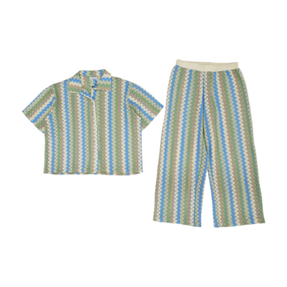 Multi Striped Pant Set